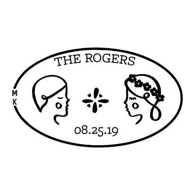 Bride and Groom with Flower