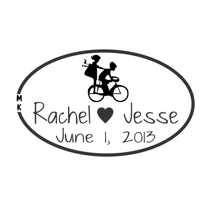 Bikes | Couple Riding Bike Wedding Favor