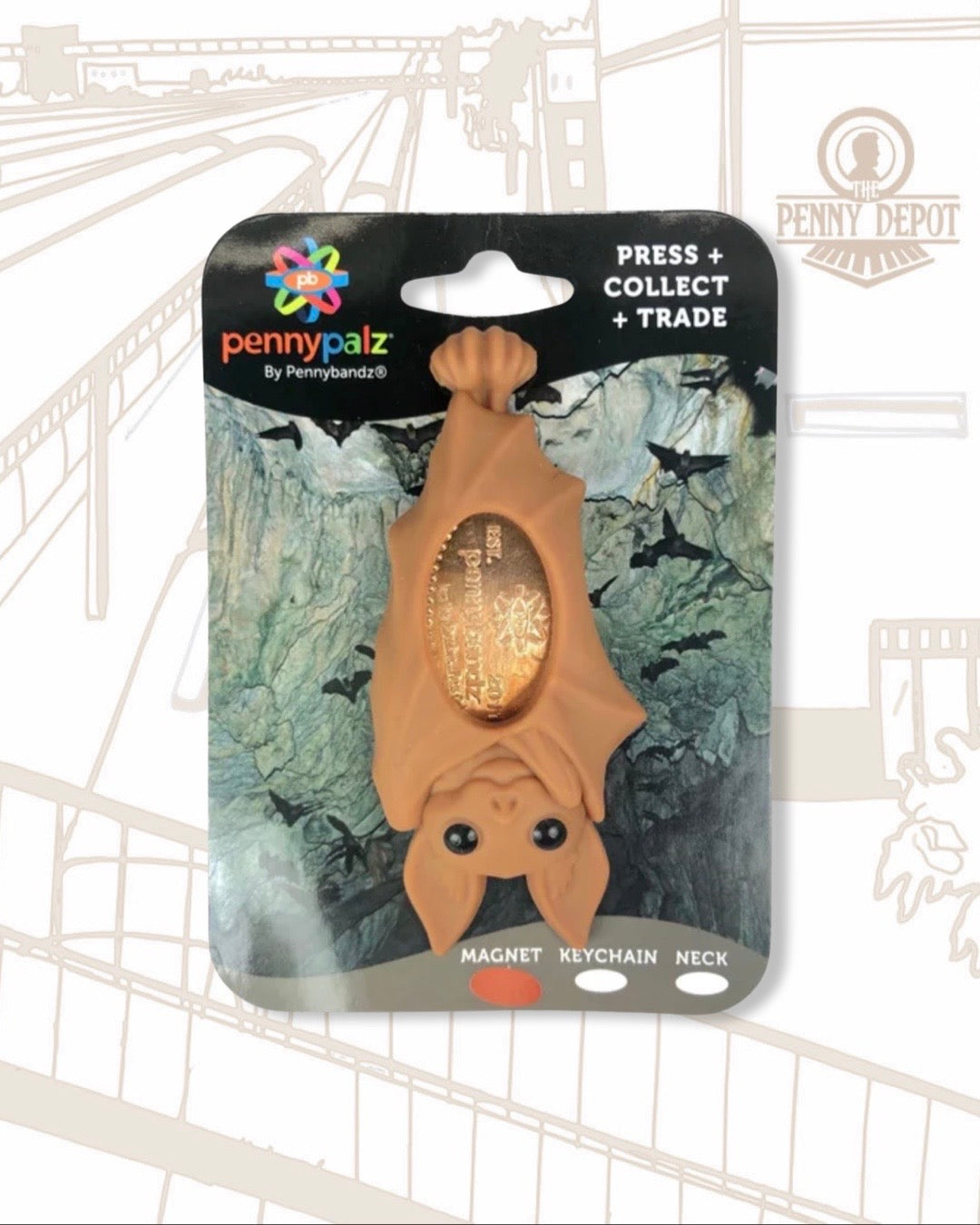 Sonar the Bat PennyPalz Pennybandz - Pressed Penny Magnet