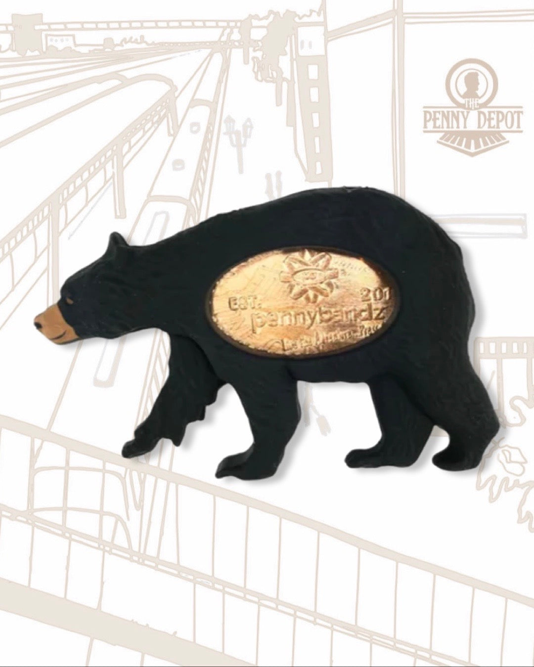 Fuzzy the Black Bear Pennybandz Accessories