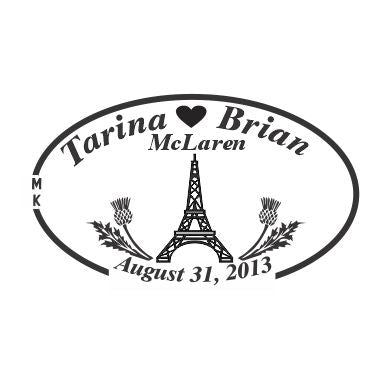 Irish Thistle with Eiffel Tower