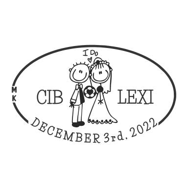 Soccer Ball Bride and Groom