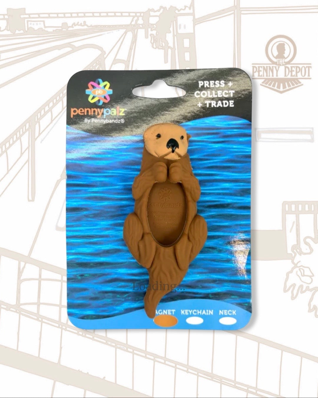 lizzard klapprad penny Ollie the Otter PennyPalz Pennybandz - Pressed Penny Magnet - Keychain -  Necklace